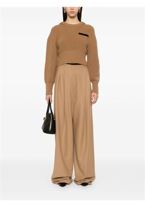 Pantalone oversize in lana stretch kiens in beige Maxmara sportmax - donna MAXMARA SPORTMAX | 2422136022600008